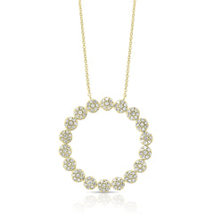 1/2 Ctw Cluster Diamond Circle Pendant