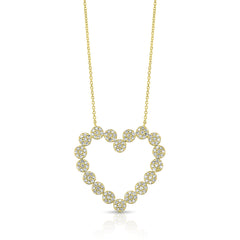 1/4 Ctw Cluster Diamond Heart Pendant