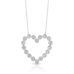 1/2 Ctw Cluster Diamond Heart Pendant