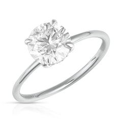 2 Round Center Lab Grown Diamond Hidden Halo Solitaire Ring