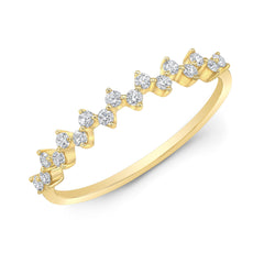 Off Set Diamond Stackable Band