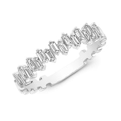 Staggered Baguette Stackable Band