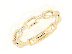 Paper Clip Link Diamond Band