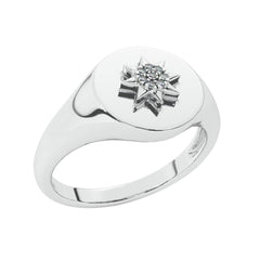 Oval Signet Ring With Symbol