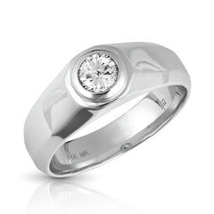 3/4 Ct Round Lab Grown Diamond Mens Ring