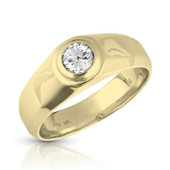 3/4 Ct Round Lab Grown Diamond Mens Ring