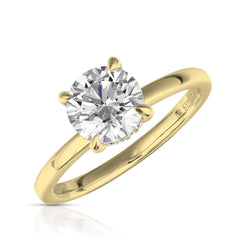 1 Ct Round Center Lab Grown Diamond Solitaire Engagement Ring