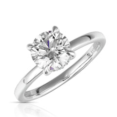 2 Ct Round Center Lab Grown Diamond Solitaire Engagement Ring