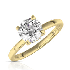 2 Ct Round Center Lab Grown Diamond Solitaire Engagement Ring