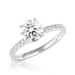 1 Ct Round Center One-Row Lab Grown Diamond Engagement Ring