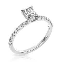 3/4 Ct Radiant Center Lab Grown Diamond Hidden Halo Ring
