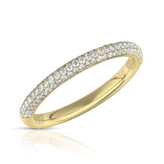 Three-Row Lab Grown Diamond Wedding Band